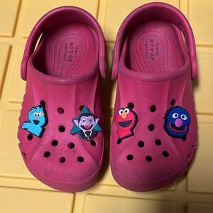 CROCS Kids Red Crocs with Sesame Street Charms